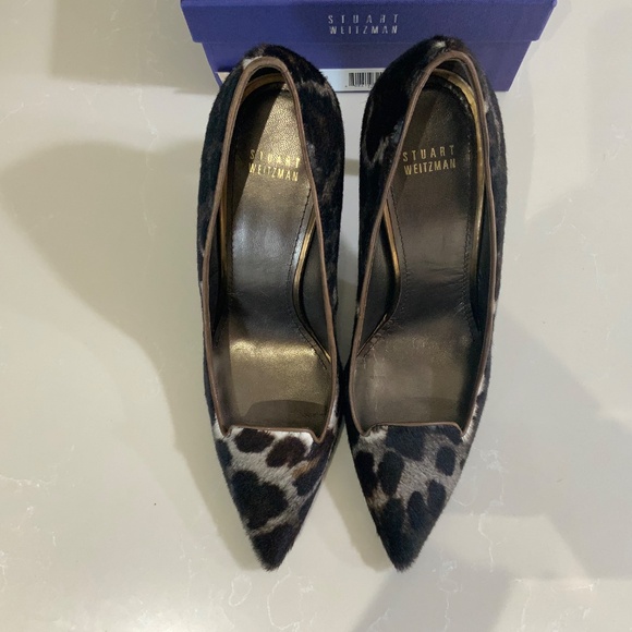 Stuart Weitzman Black and Brown Leopard pumps, size 10m - Picture 6 of 7